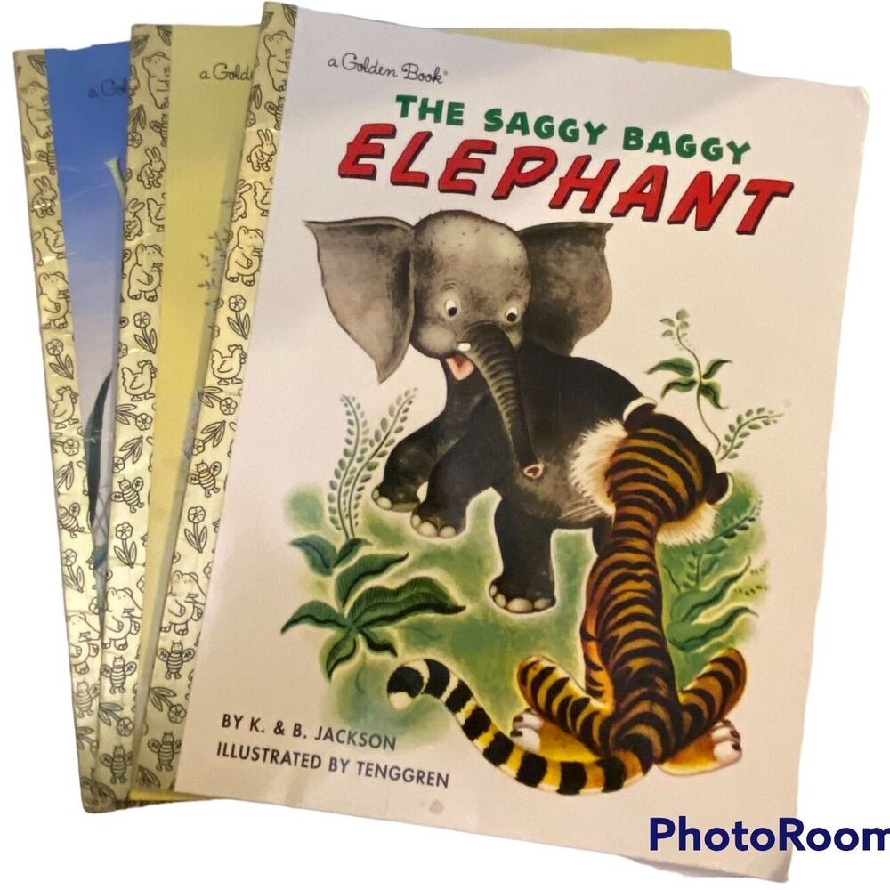 A Golden Book Saggy Baggy Elephant Baby Farm Animals Home for a Bunny Lot 3